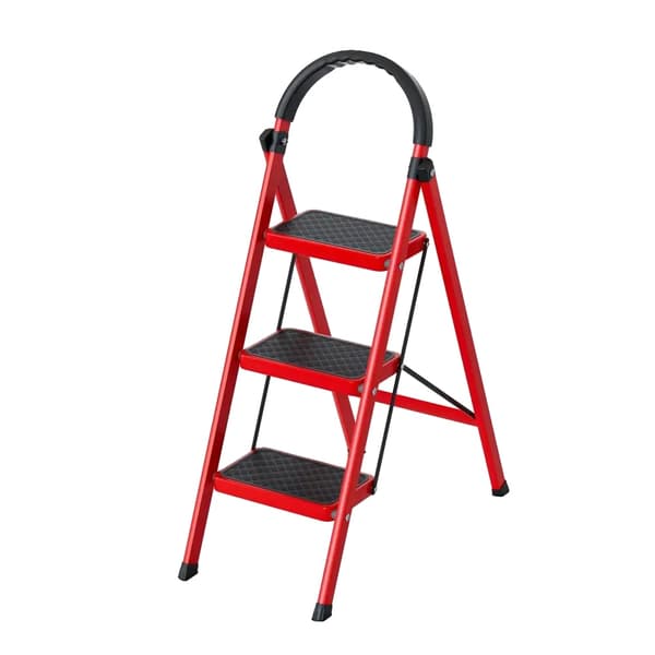 Stege, Fällbar Design, 150 kg Viktkapacitet, Röd