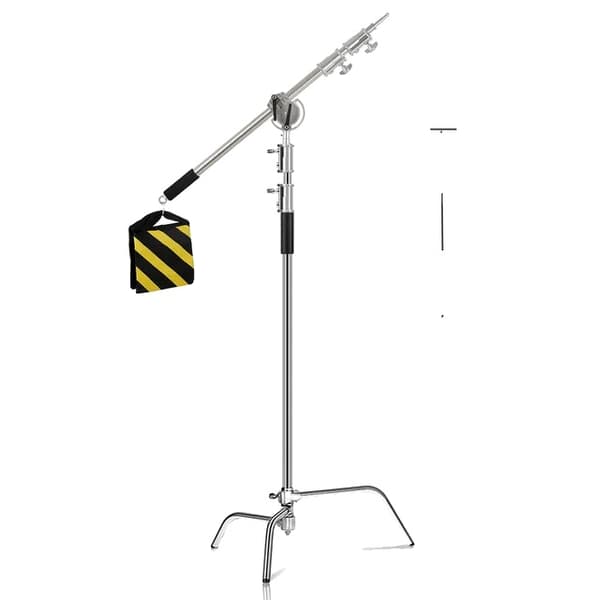 Ljusstativ, Rostfritt Stål, Höjdjusterbart, 2.6M Kit