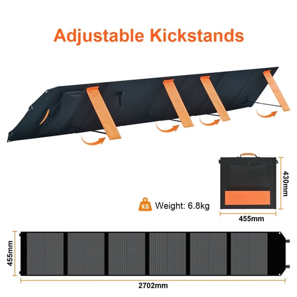 Flexibelt solpanelssystem, 200W effektutgång, lätt och bärbart,SP200W