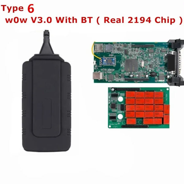 OBD2 Diagnostisk Værktøj, Version 202111/202023, Keygen inkluderet, W0W V30, Blå NEC W0W V3.0 W0W V3.0
