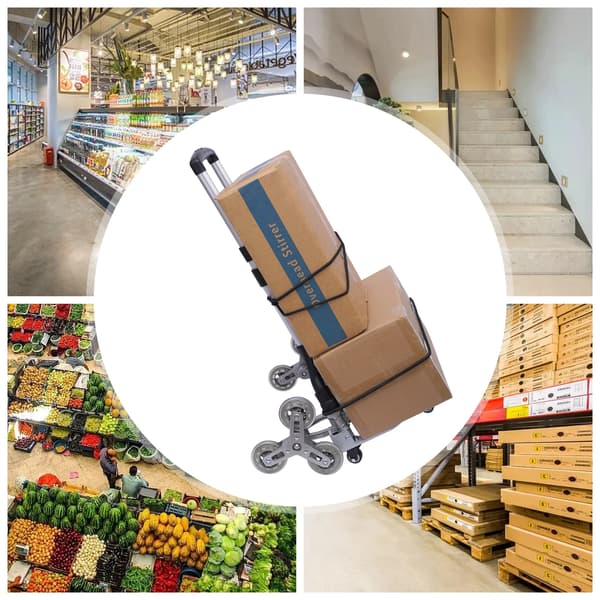 Håndvogn, Trappeklatring, Kraftig Design, sort