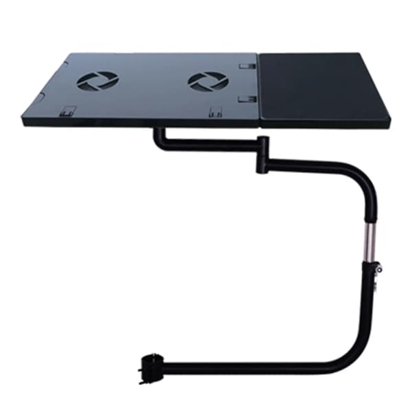Stol Tastaturbakke, Justerbar Højde 42-60 cm, USB Køleventilator, sort