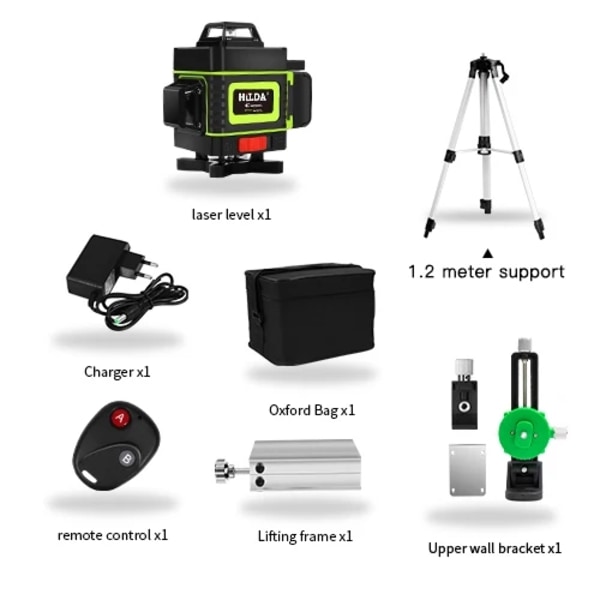 16 Linjer 4D Laser Nivå, Hög Precision, Integrering med Smarta Enheter,Serie3 set3 Set3