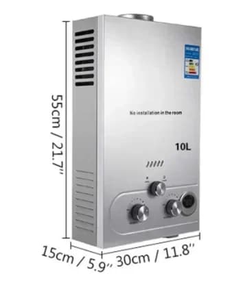 Tankless Vandvarmer, Rustfrit Stål, Sikkerhedsfunktioner, 10L