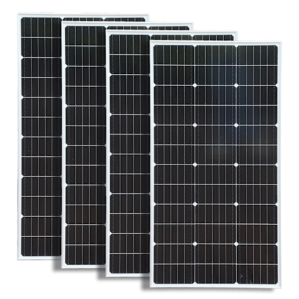 100W Solpanel, Hög Effektivitet Monokristallin, Mångsidig Batterikompatibilitet 1050x530x25mm,4 stycken solpaneler 4PCS Solar Panel 4pcs Solar panel