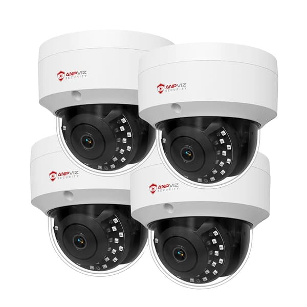 Domekamera, 5MP upplösning, AI humanoiddetektering, 4PC 5MP Vit, 2.8mm