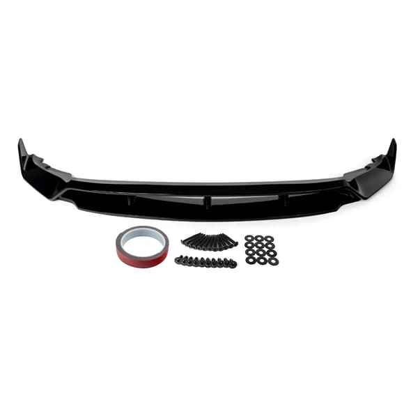Front Bumper Lip Splitter, Glansende Sort Finish, Holdbar ABS Plast Design, glossy sort