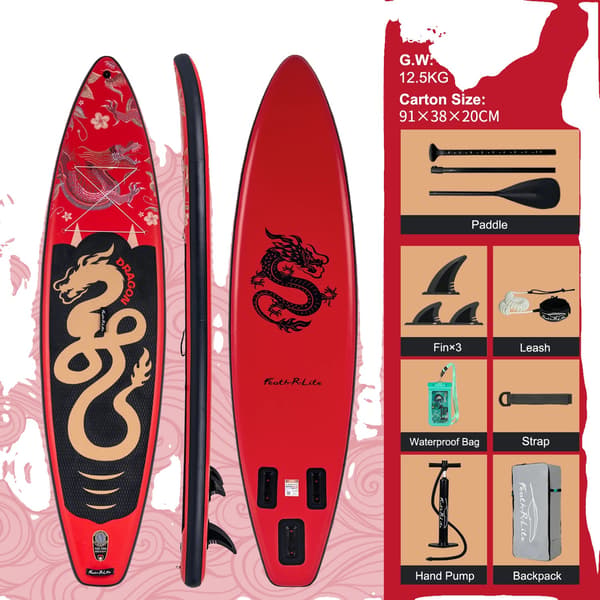 Oppustelig Paddle Board, Holdbart Materiale, Ideel til Vandaktiviteter, SUPFR17S