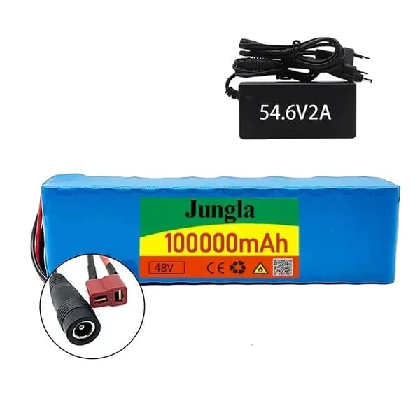 Lithium Ion Batteripakke, 100Ah Kapacitet, BMS Beskyttelse, T-DC-lader