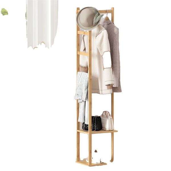 Kappträd, Solid bambukonstruktion, fristående design, Gul