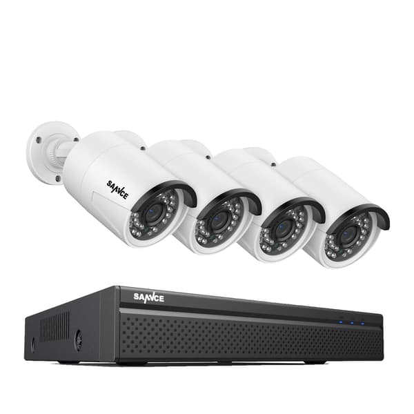 CCTV Sikkerhedssystem, 5MP Opløsning, Nattesyn op til 100ft, 4PCS 3MP-a, Ingen-a