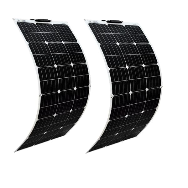 Solpanelssats, 200W flexibla paneler, kompatibilitet med 12V-batteri, 2x 100W