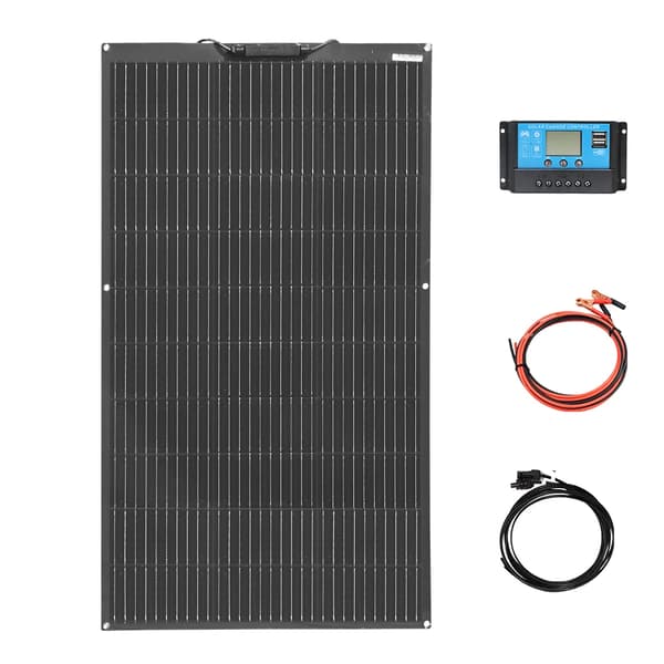 Flexibelt solpanelset, 100W kapacitet, 24% effektivitet,12V 100W kit