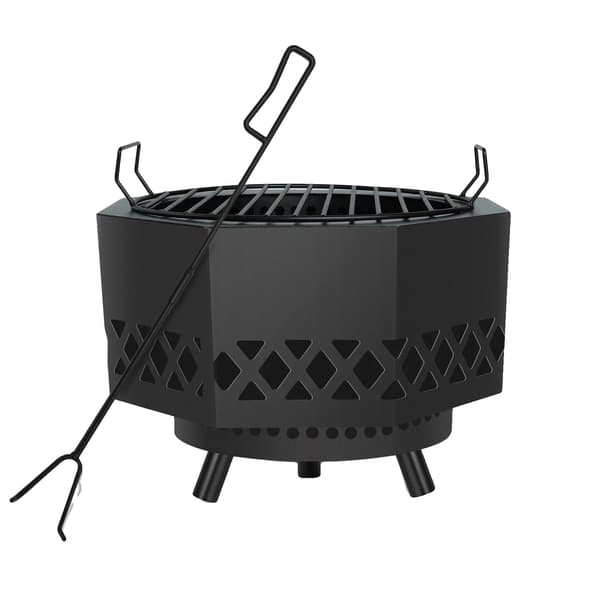Brændeovn, Multifunktionel Grill, Bærbart Design, Holdbar Konstruktion