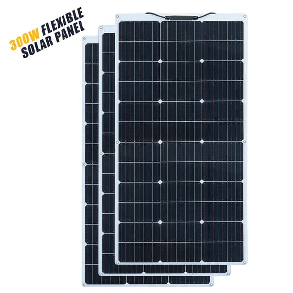 Flexibel solpanel, hög modulverkningsgrad 24%, lättviktsdesign,3st solpanel