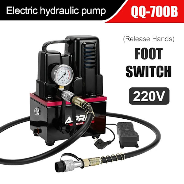 Elektrisk hydraulisk pumpe, højspændingsdrift, manuel/fodkontrol, QQ-700B 220V QQ-700B 220V QQ-700B 220V