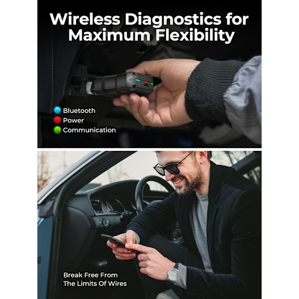 Scanner, Smart Diagnostisk Værktøj, Bluetooth OBD2 Kodelæser, TopScan Lite Topscan Lite TopScan Lite
