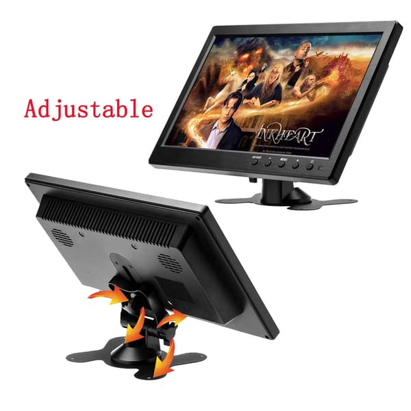 Bilmonitor, HD 1024*600 LCD, VGA/BNC/USB/AV-ingång