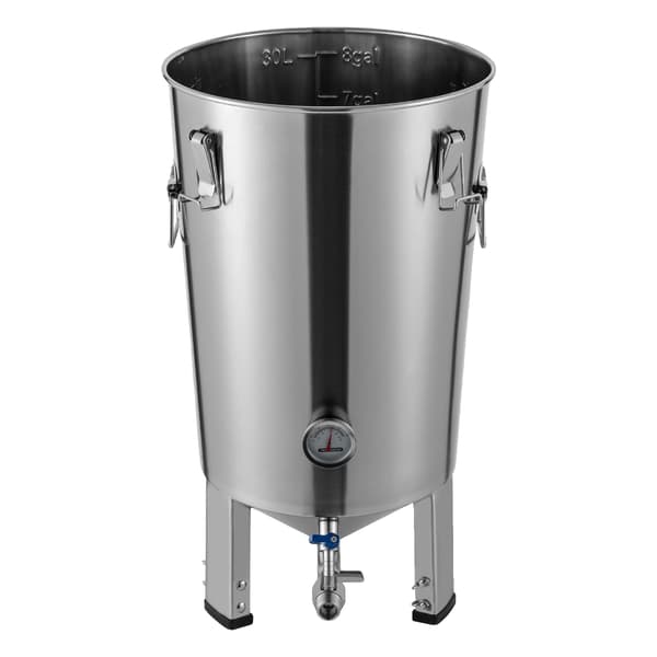 Fermenteringstank, 32L kapacitet, rustfrit stål konstruktion, Sølv