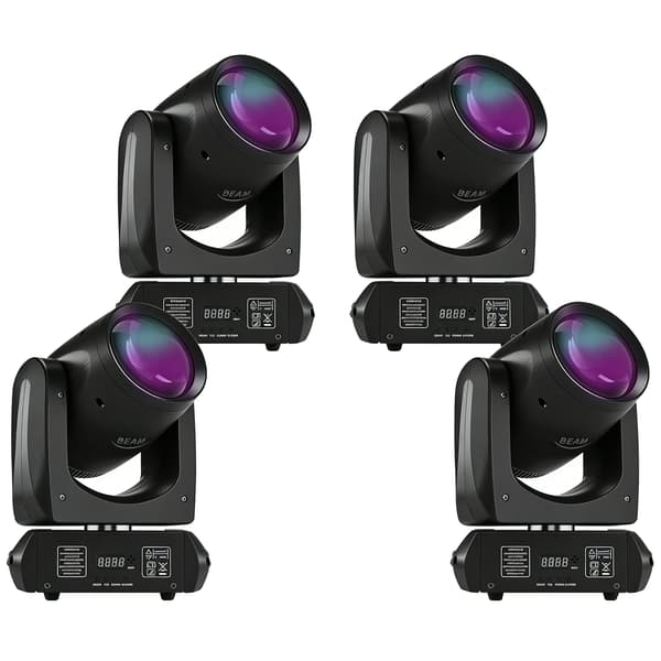 Bevægelseshovedstrålelys, 200W, DMX Sceneeffekt, 4PCS Stråle Lys, EU Stik-a