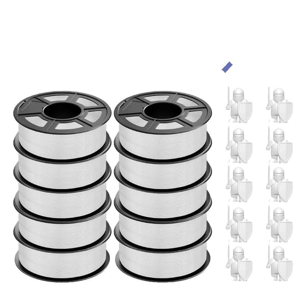 3D-printer filament, PLA-material, 1,75 mm diameter, PETG Hvid 11KG
