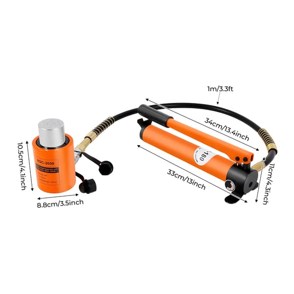Hydraulisk Ramjack, 20T Kapacitet, Ergonomisk Manuell Pump, Guld