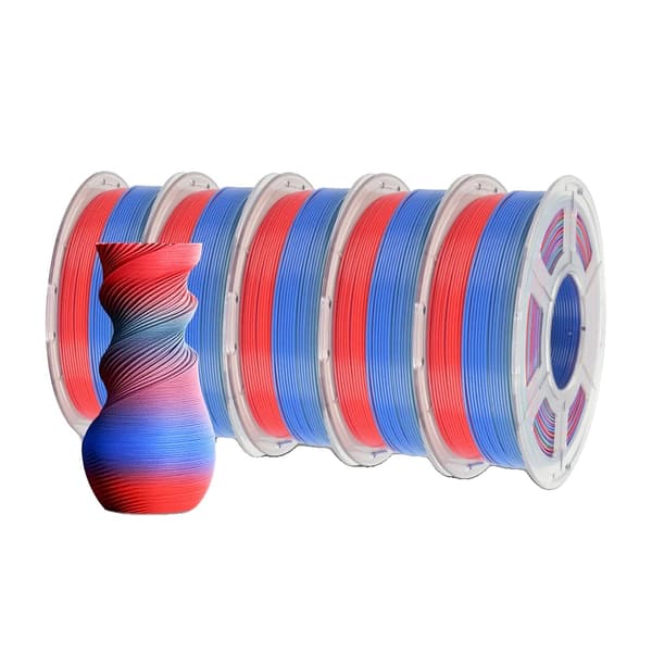 3D-utskrift filament, SILK Regnbåge, 1,1 KG vikt, 1,75 mm diameter,PLA Regnbåge 01