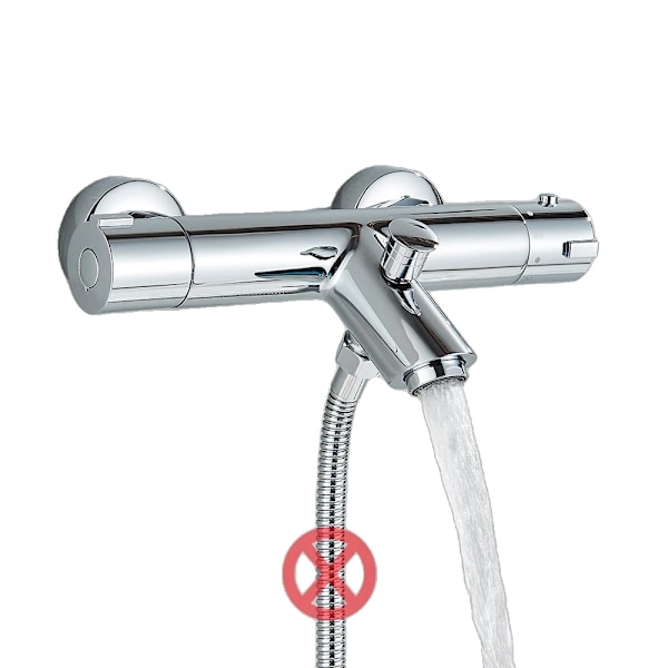 Termostatisk Duschblandare, Kromfinish, Väggmonterad, Kromventil A Chrome Valve A Chrome Valve A