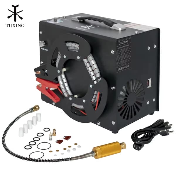 TUXING Højtryksluftkompressor, 4500PSI, 35L/min Luftstrøm, 110V