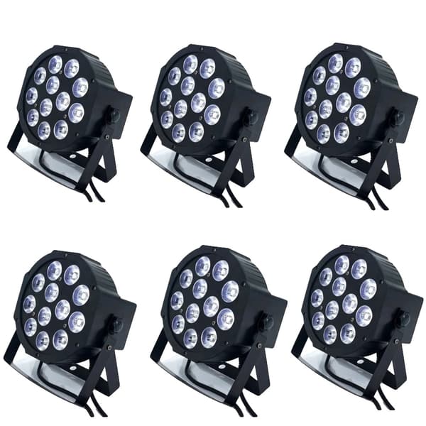 LED Scenbelysning, 90W Effekt, DMX Kontroll, 6pcs12x12w rgbw, EU
