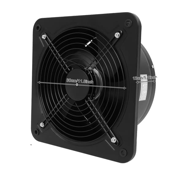 Afbudsventilator, Høj Luftstrøm, Holdbar Metal Konstruktion, sort