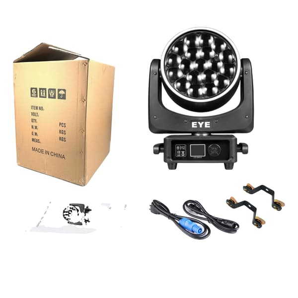 LED Moving Head Lys, RGBW Effekter, DMX Kontrol, 1pcs, EU stik-a