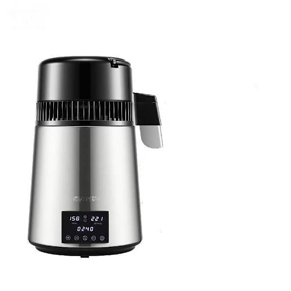 4L Hjemme Vanddestillator - 1,5L/t Hastighed, Touchskærm Tidsindstilling & Tørkogning Beskyttelse Silver
