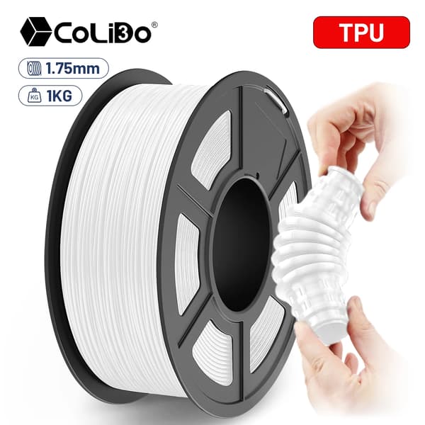 TPU-filament, 1,75 mm diameter, 1 kg vikt, flexibelt material,VIT