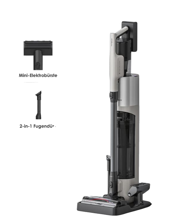 Trådløs Støvsuger, 200AW Sugeeffekt, 450W Effekt, Selvrensende System, 25.2V Spænding, Ergonomisk Design