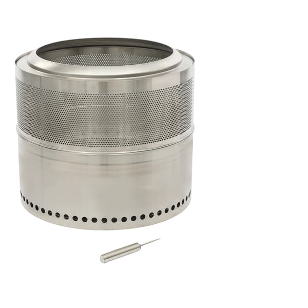 Eldstad, Bärbar Design, Hållbart Rostfritt Stål, Silver