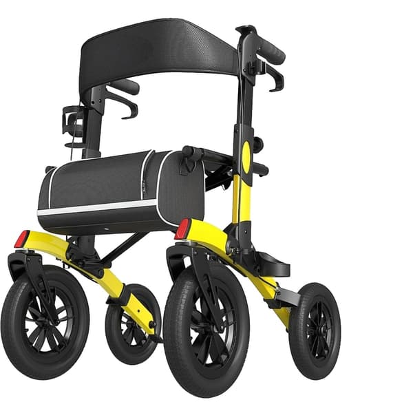Rörelsehjälpmedel, Fällbar Design, Lätt Transportstol, Gul