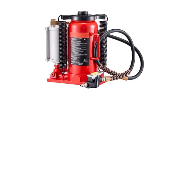 Hydraulinen pullojack, 20 tonnin kapasiteetti, kaksoiskäyttötilat, Punainen