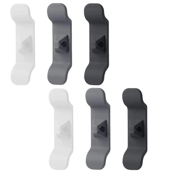Kabelorganisator, 6 stk, Plastik, 10,2x3x1,8 cm, 6stk