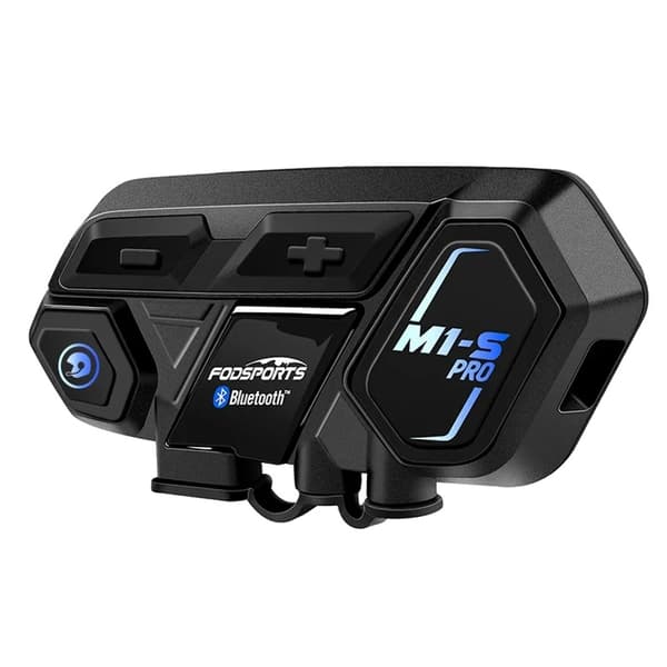 Hjälm Intercom Headset, Vattentät IP65, Bluetooth 5.0, 2000m Räckvidd, 8 Högtalare, 900mA Batteri