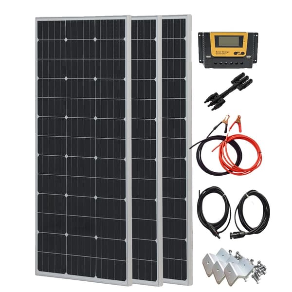 Solpanel, monokristallint kisel, 39 solceller, 3X150w SOLAR kit