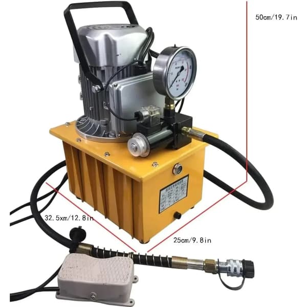 Elektrisk hydraulisk pump, 750W effekt, 10000PSI tryck, 220V, EU