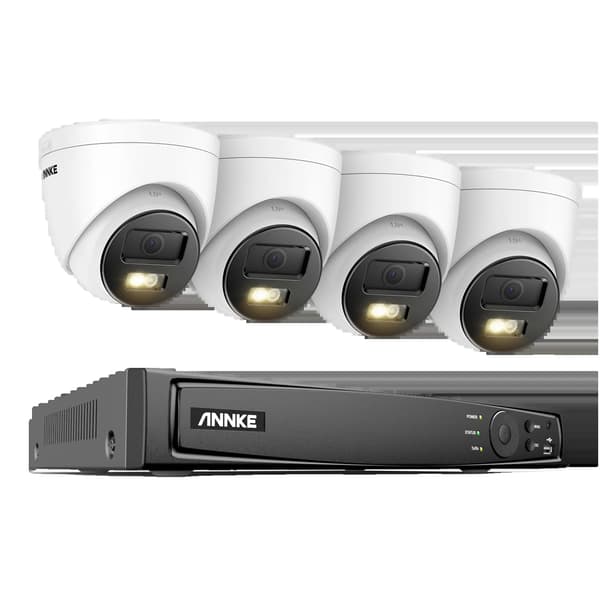 Sikkerhedskamera System, 8 Kanaler, 4K Opløsning, 8CH 4Pcs Kamera-e, 1T-a
