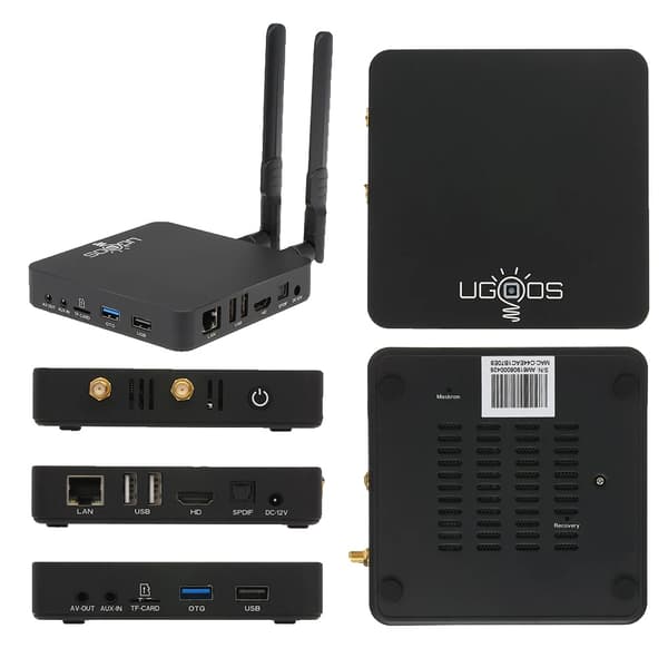 UGOOS AM6B Plus TV Box, 4GB RAM, 32GB Lagring, EU -stik