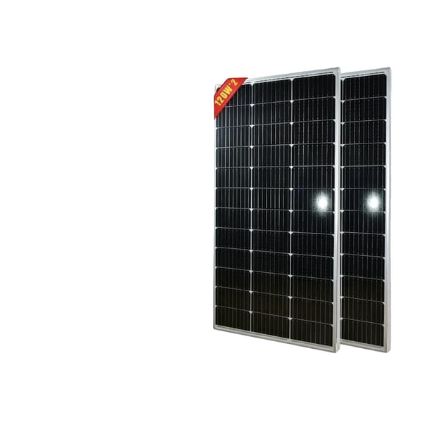 Solpanel, Høj Effektivitet, Nem Installation, 2stk 120w panel