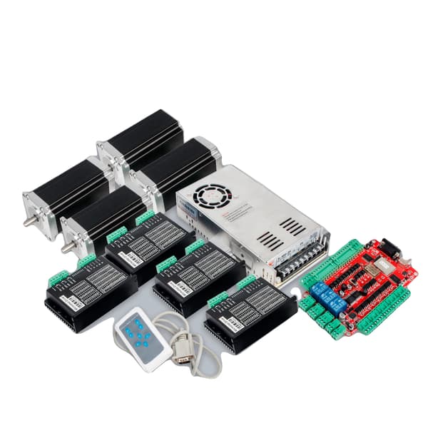 CNC Controller Kit, Nema23 Stepper Motorer, FMD2740C Motorstyringer, 4 akse sæt