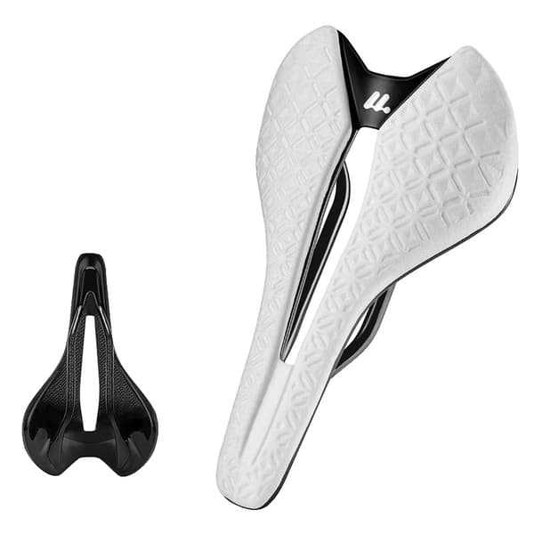 Cykelsadel, Lättvikts Kolfiber, Andningsbar Design, 0801240 Vit