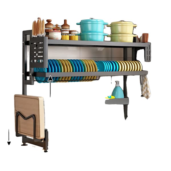 Diskställ, Kolfiberstål, Platsbesparande Design, 2166, 2-nivå-b, L-b