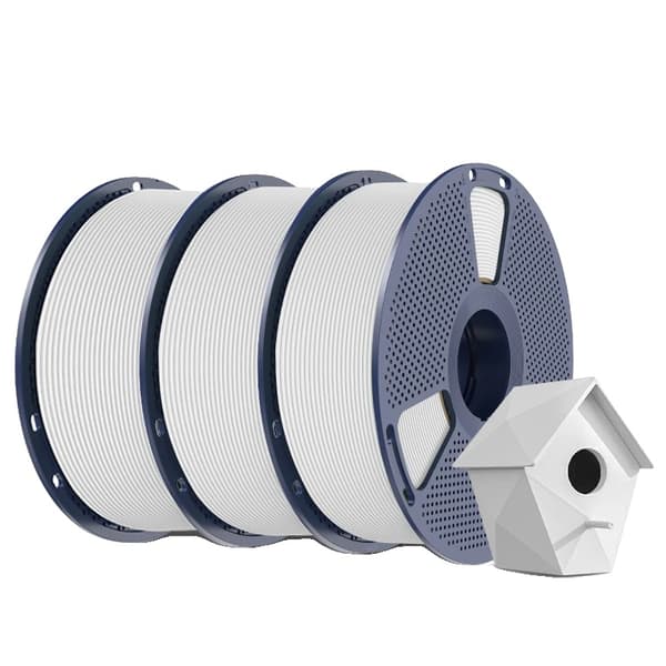 3D-printer filament, PLA-material, høj gennemsigtighed, 3KG Hvid