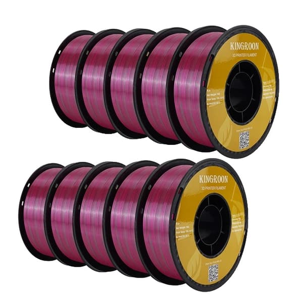 3D-skrivarfilament, Silk PLA, 1,75 mm diameter, Guld Grön Rosaröd